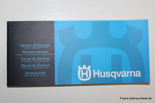 Garantie/Wartungsheft für Husqvarna